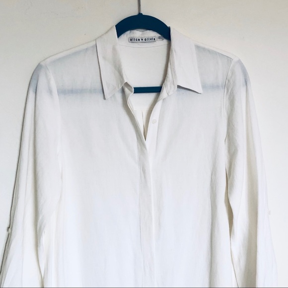 alice + olivia Zoe Mini Collar Button Down Dress - Picture 4 of 8